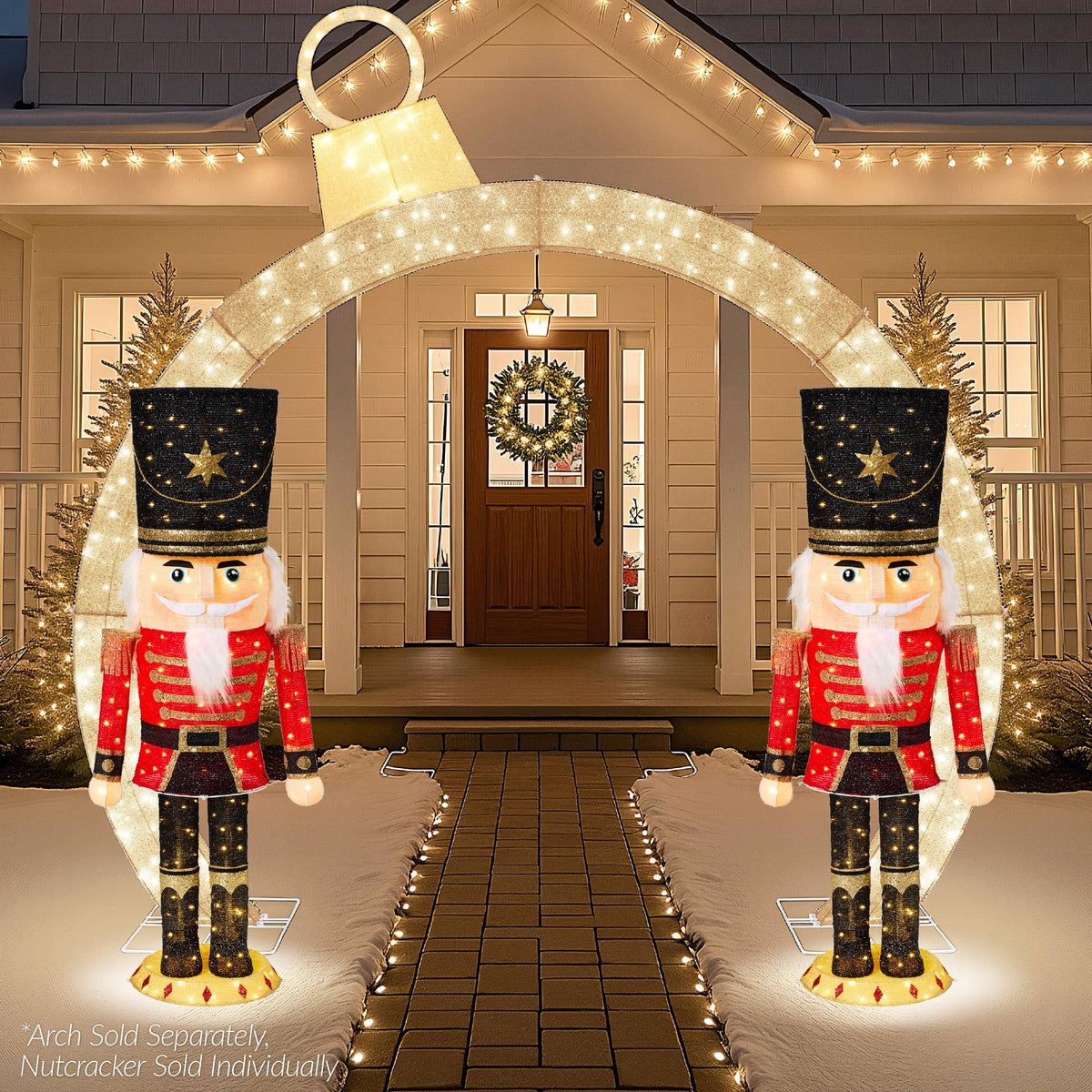 Best Choice Products Christmas Nutcracker 5ft Pop upLighted Large Holiday Decoration w/150 Pre-Lit Twinkling LED lights