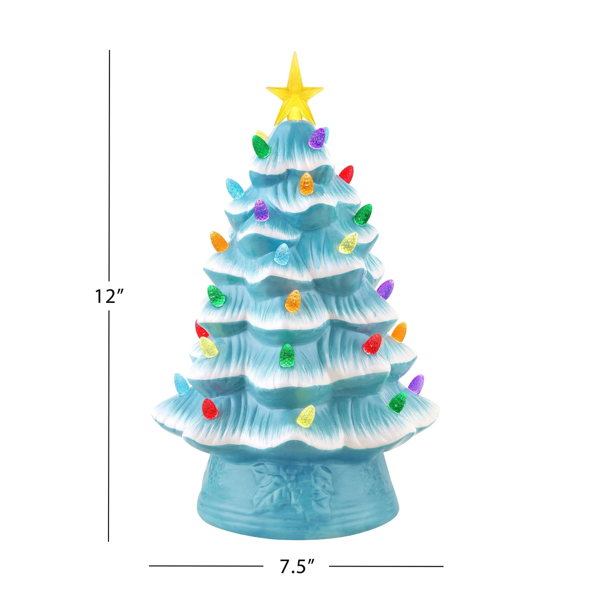 Mr. Christmas 12-Inch Nostalgic Pre-Lit Light Blue Christmas Tree