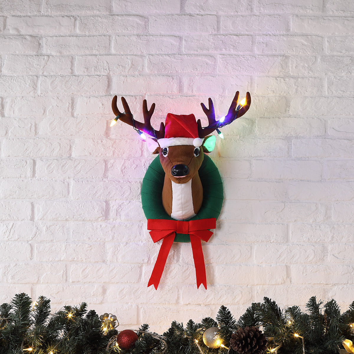 Mr. Christmas Animated Singing Reindeer Decoration, Red