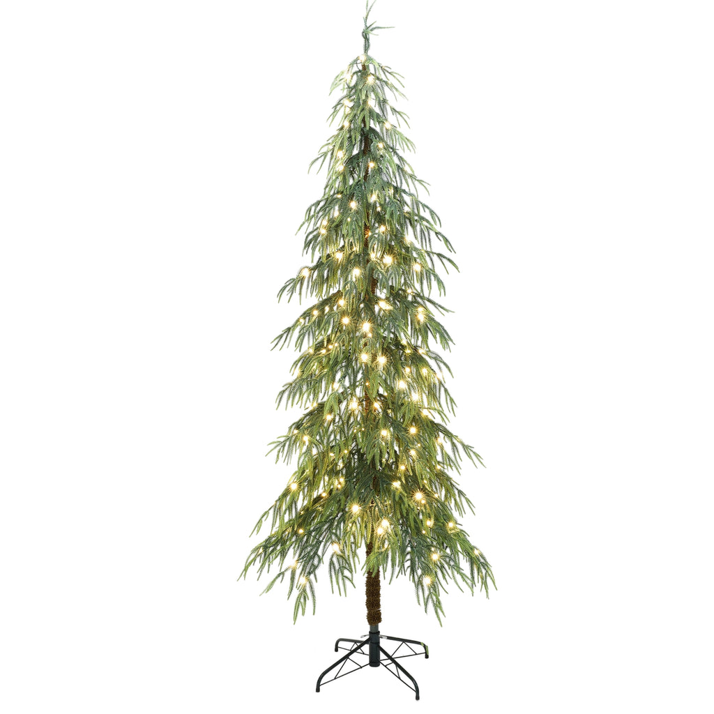 Haven Crest 7.5FT Flocked Cedar Christmas Tree 250 LEDs 2160 PE Tips Decor