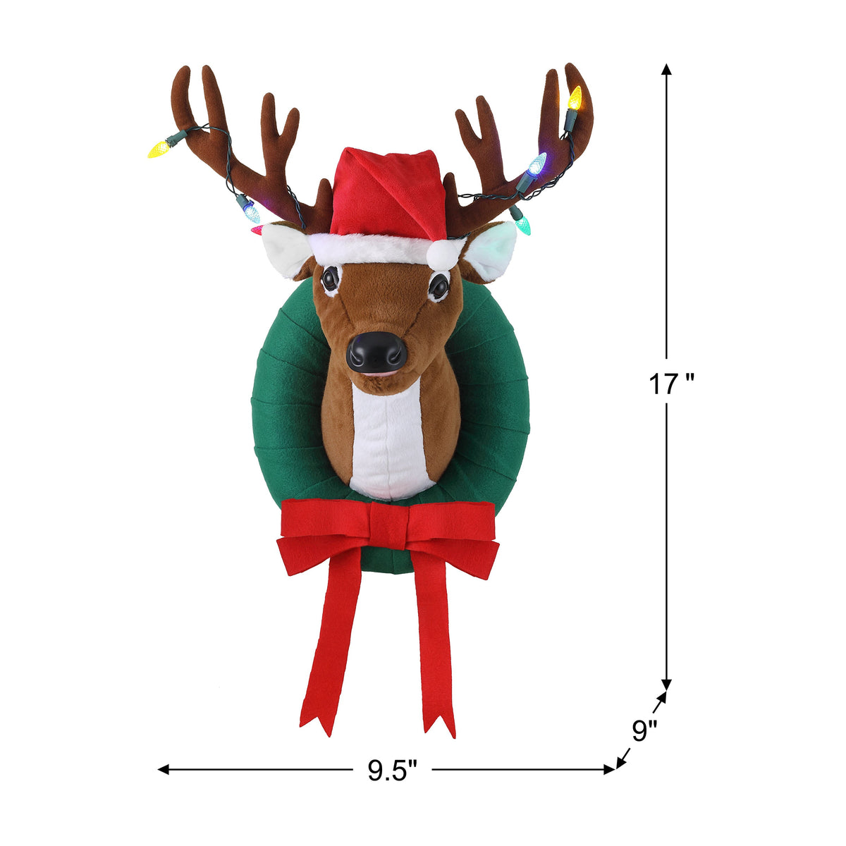 Mr. Christmas Animated Singing Reindeer Decoration, Red
