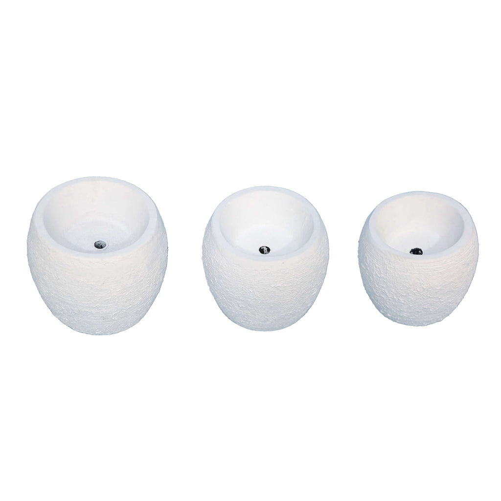 Snow-Flocked Non-Lit Artificial Christmas Trees with Resin Pots, Green, Set of 3, by Holiday Time
