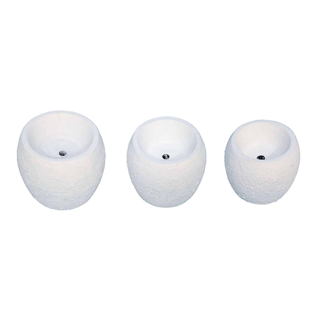 Snow-Flocked Non-Lit Artificial Christmas Trees with Resin Pots, Green, Set of 3, by Holiday Time