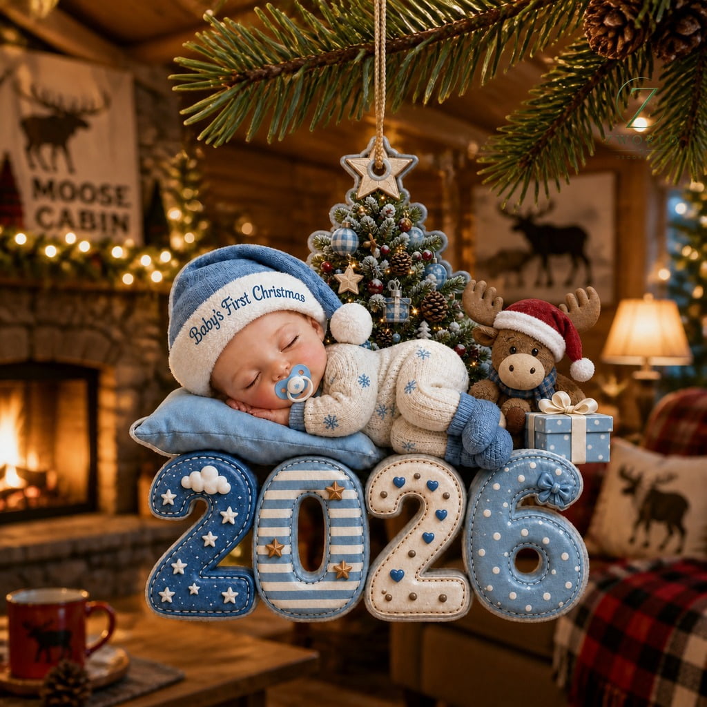 Baby First Christmas Ornament 2026 Moose Tree Keepsake