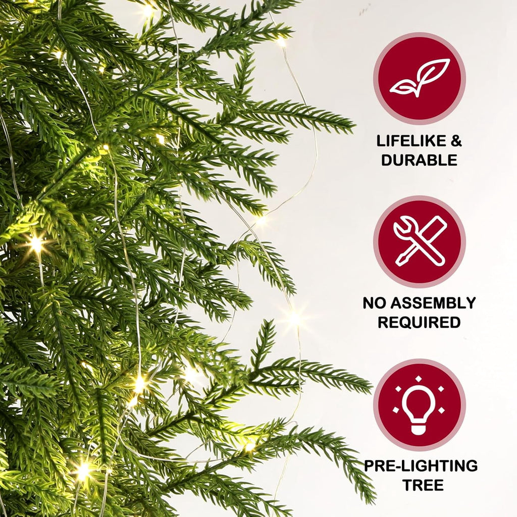 2 Set 4FT Lifelike Touch Artificial Cedar Topiary Trees for Front Porch | Fake Christmas Trees, Faux Potted Plants, UV Resistant Fake Greenery, for Front Door Garden Outdoor Farmhouse Home Decoration