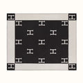 H Blanket Throw Blanket, Wool Blend Ultra Soft Warm Decorative Knit Black Blanket for Couch, Bed & Travel Christmas Thanksgiving Gift for Woman, 53" x 69"