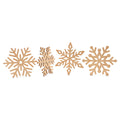 Set of 4 Wooden Snowflake Ornaments 6 inch, Pack of 25 Small Cutouts, Christmas Tree Ornaments for Crafts/Decor, by Woodpeckers