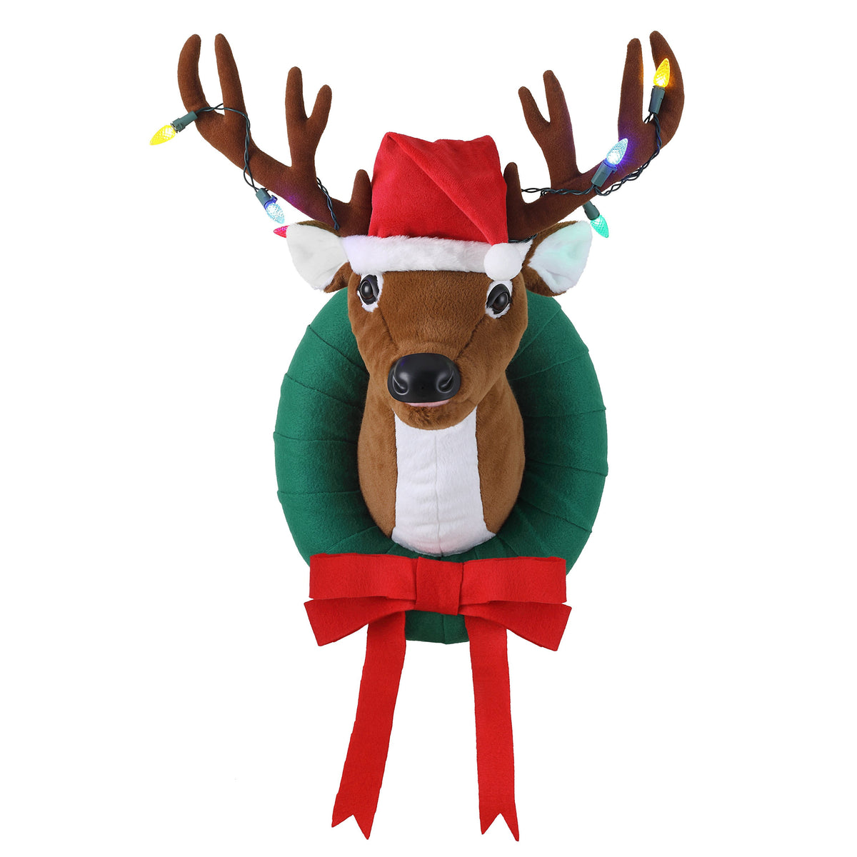 Mr. Christmas Animated Singing Reindeer Decoration, Red