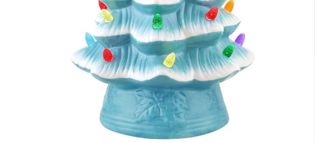 Mr. Christmas 12-Inch Nostalgic Pre-Lit Light Blue Christmas Tree