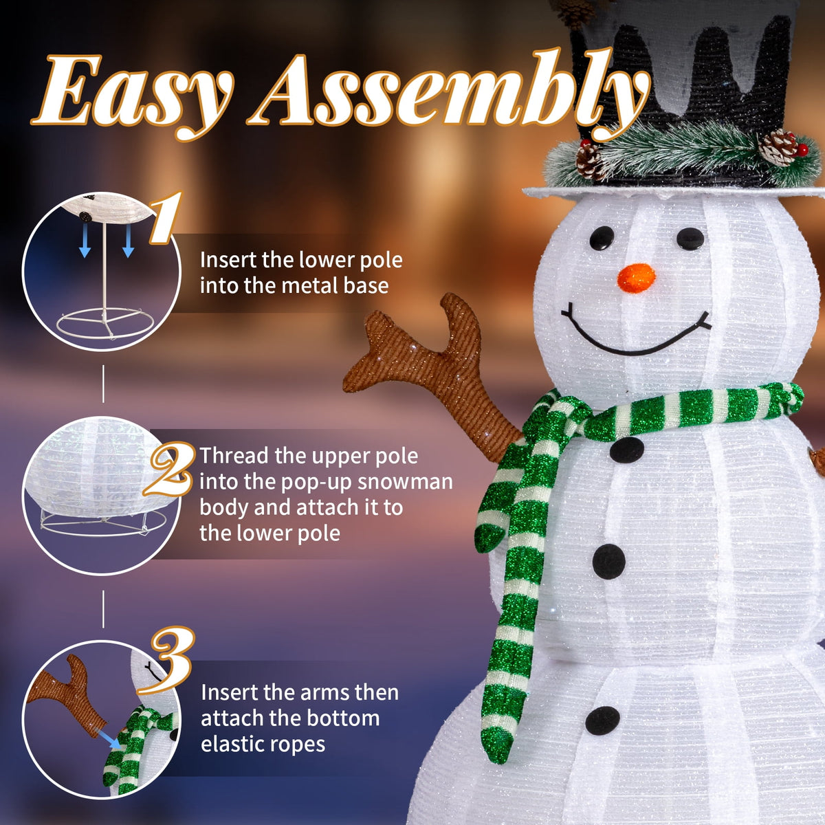 UBesGoo Top Hat Christmas Outdoor Decoration Outdoor Snowman 6FT Christmas Decorations for Home Indoor Lawn Yard
