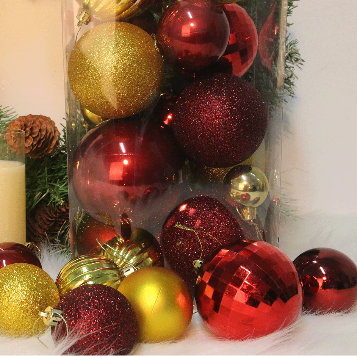 1000Pcs Christmas Balls Ornaments for Christmas Tree Shatterproof Xmas Decors Hanging Ball Decorations