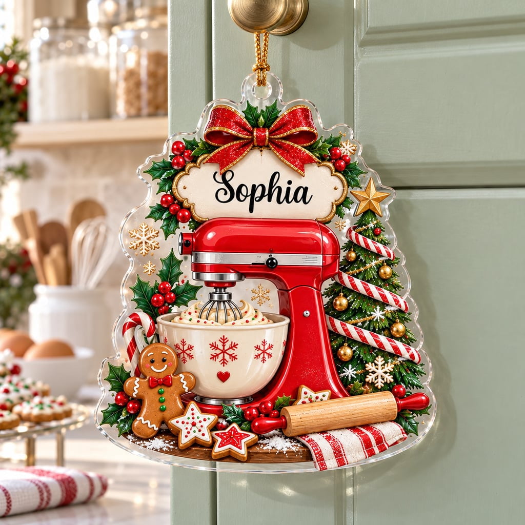 Christmas Ornament Personalized Kitchen Mixer 2026 Acrylic Tree Decor for Bakers