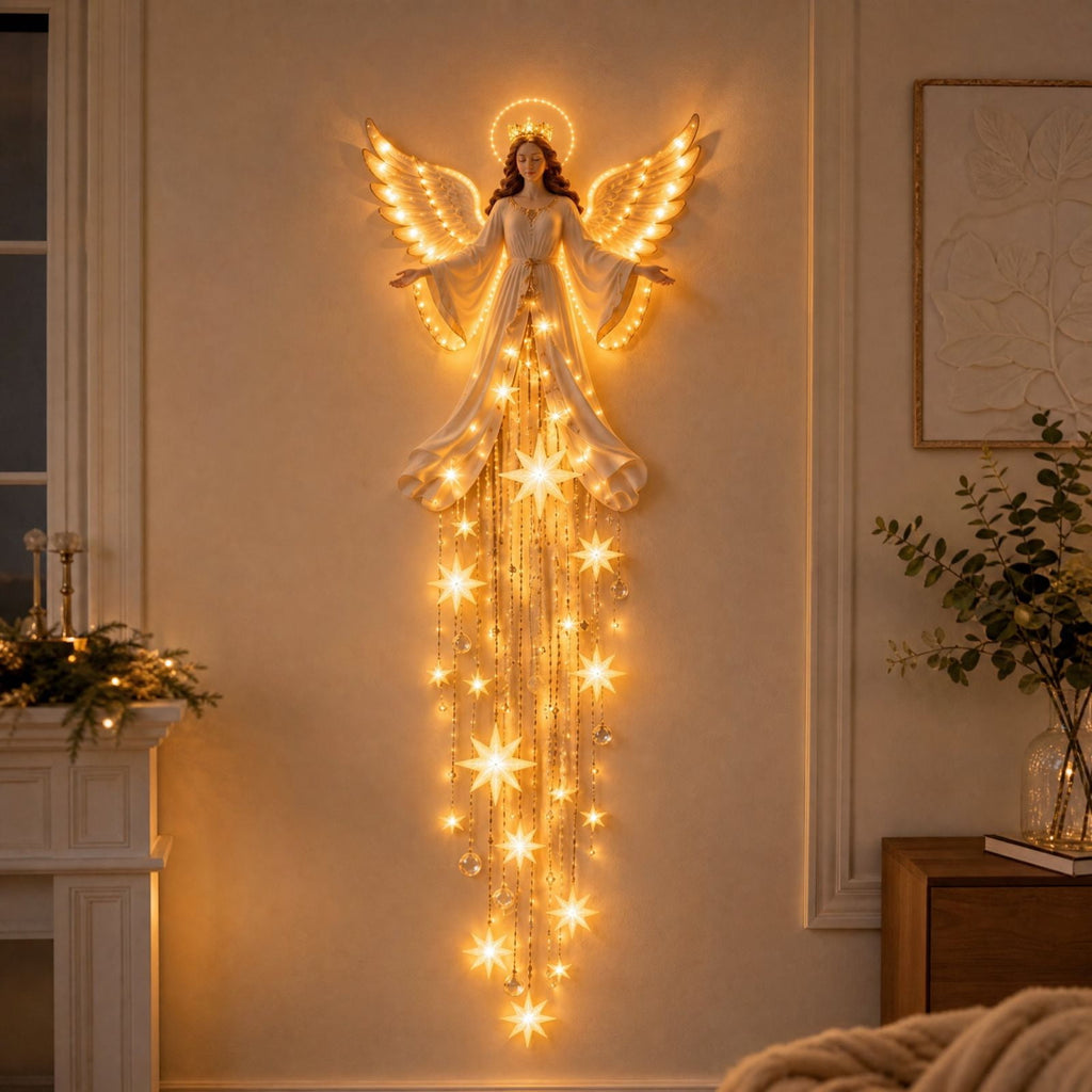 5Pcs Christmas Stair Banister Decoration Lighted Santa Snow Scene Garland for Stair Railing Indoor Holiday Home Ornament
