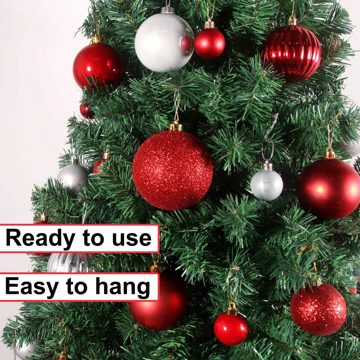 1000Pcs Christmas Balls Ornaments for Christmas Tree Shatterproof Xmas Decors Hanging Ball Decorations